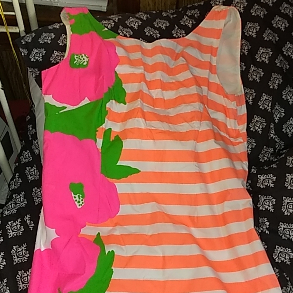 Lilly Pulitzer Pink and Orange Striped Mini Dress